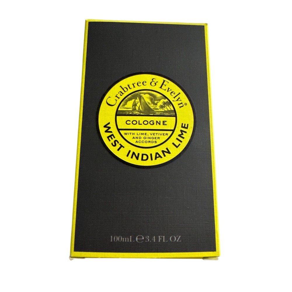 Rare Crabtree Evelyn West Indian Lime Cologne 100ml 3.4‎ Fl Oz New discontinued